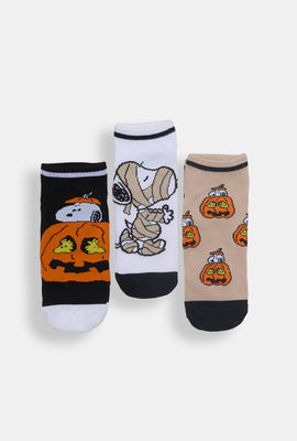 Peanuts Snoopy 3-Pack Halloween Ankle Socks
