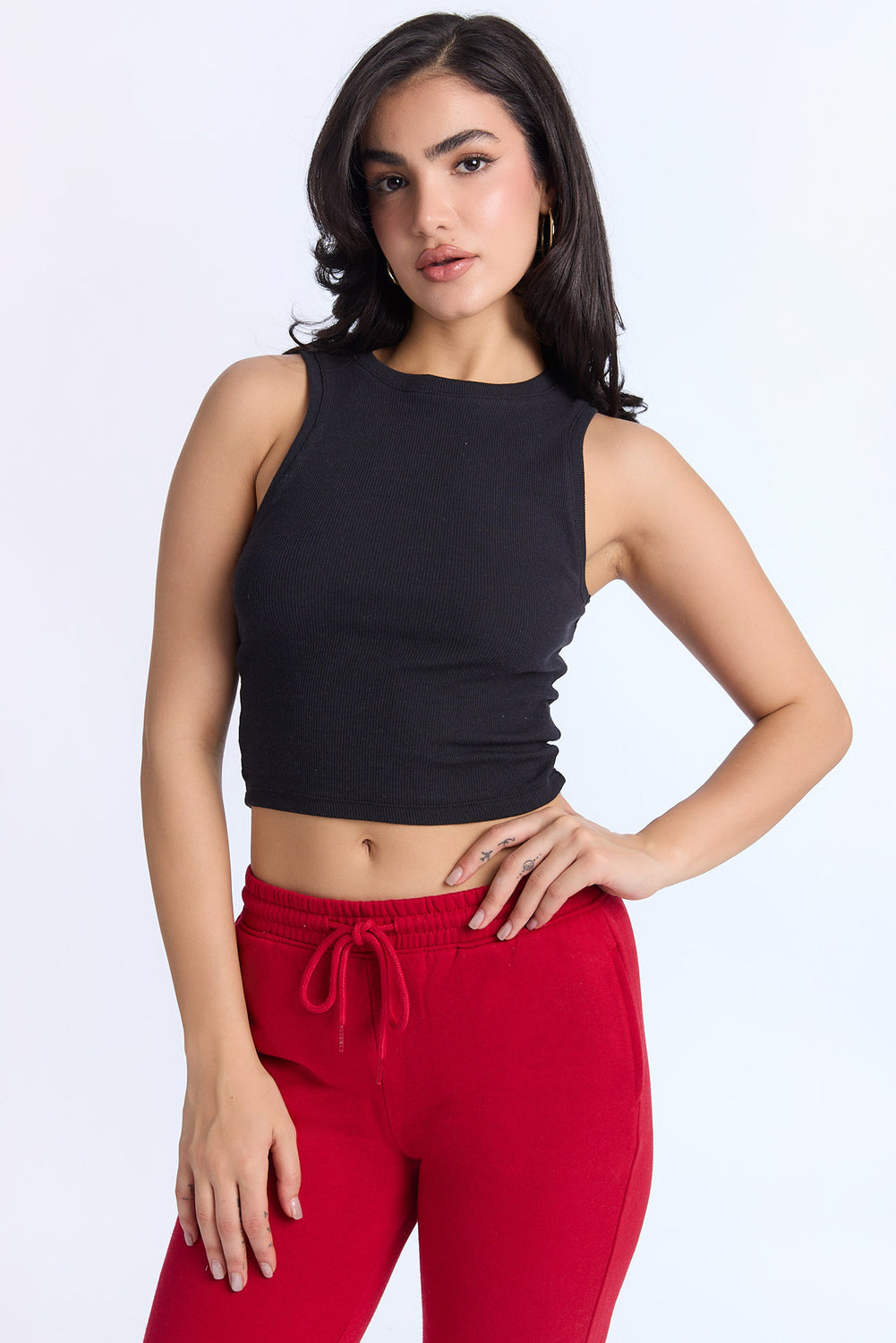 AERO Ribbed High Neck Tank Top AERO Ribbed High Neck Tank Top