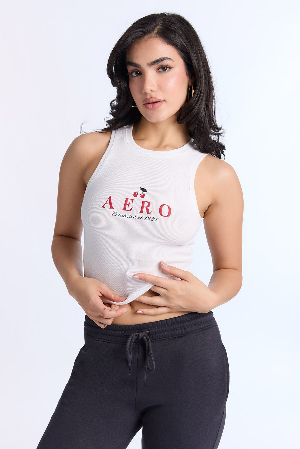 AERO Ribbed High Neck Tank Top AERO Ribbed High Neck Tank Top