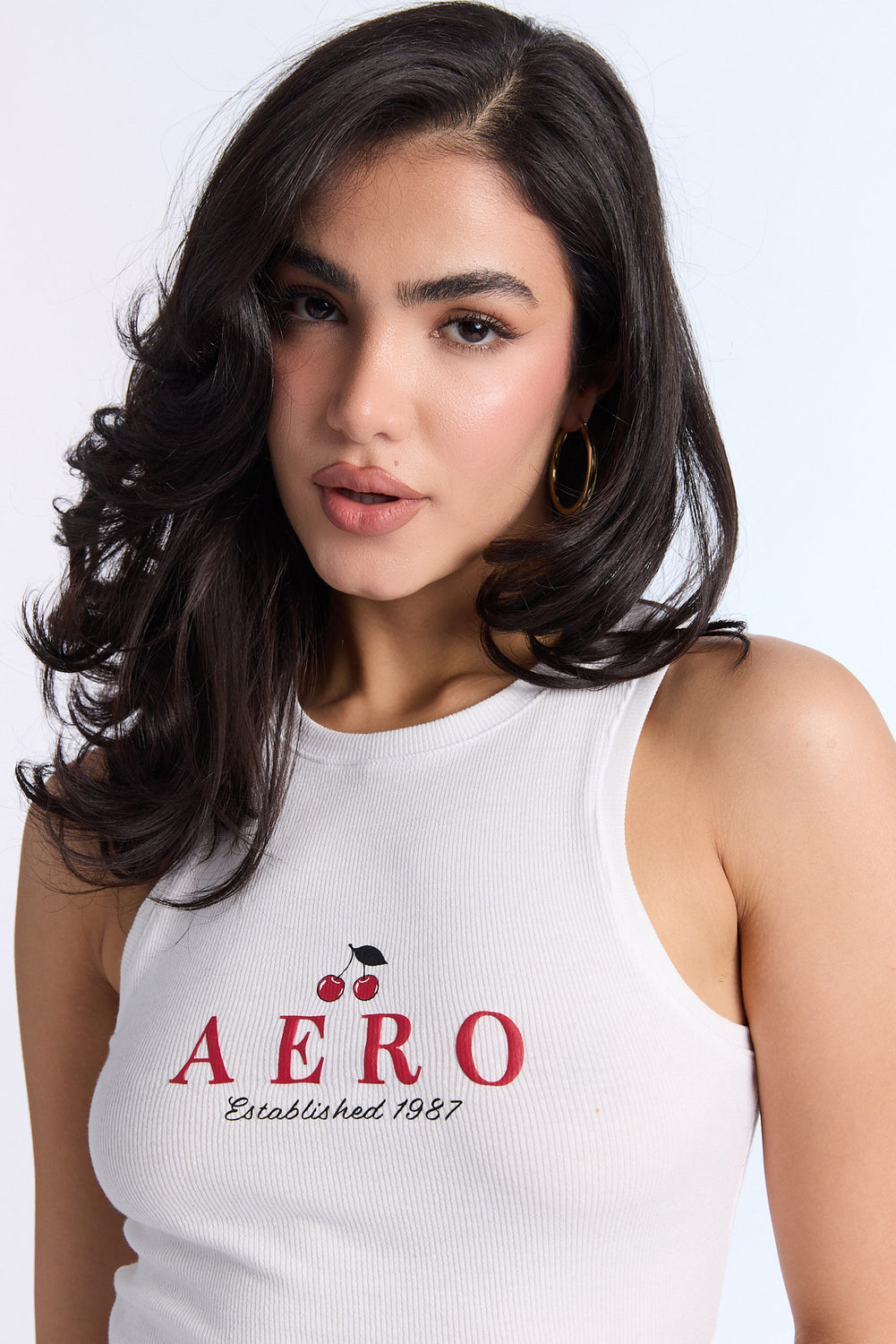 AERO Ribbed High Neck Tank Top AERO Ribbed High Neck Tank Top