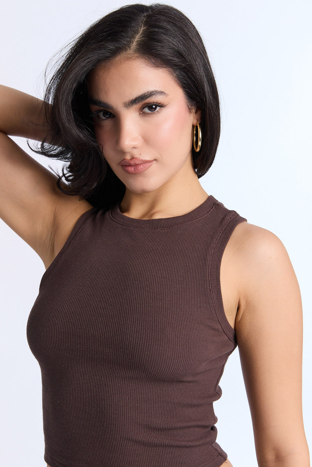 AERO Ribbed High Neck Tank Top AERO Ribbed High Neck Tank Top