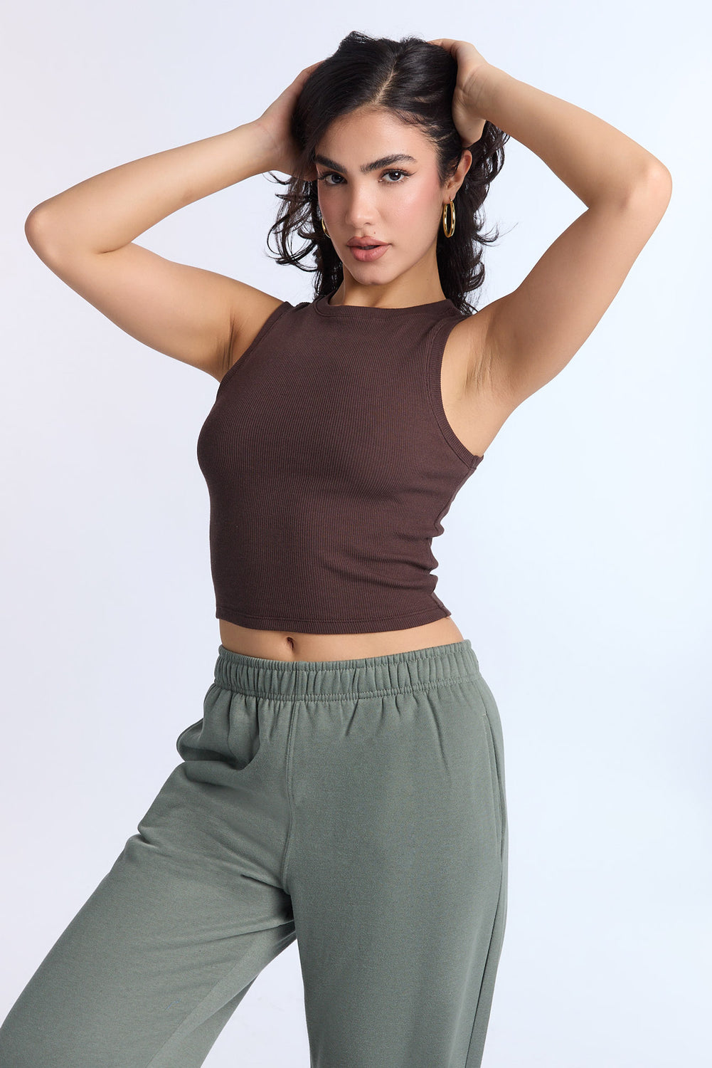 AERO Ribbed High Neck Tank Top AERO Ribbed High Neck Tank Top