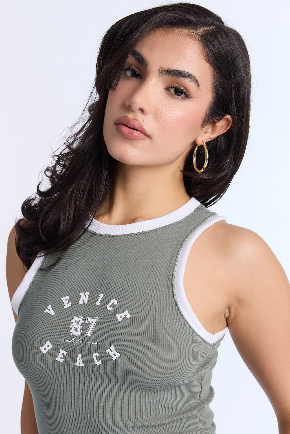 AERO Ribbed High Neck Tank Top AERO Ribbed High Neck Tank Top