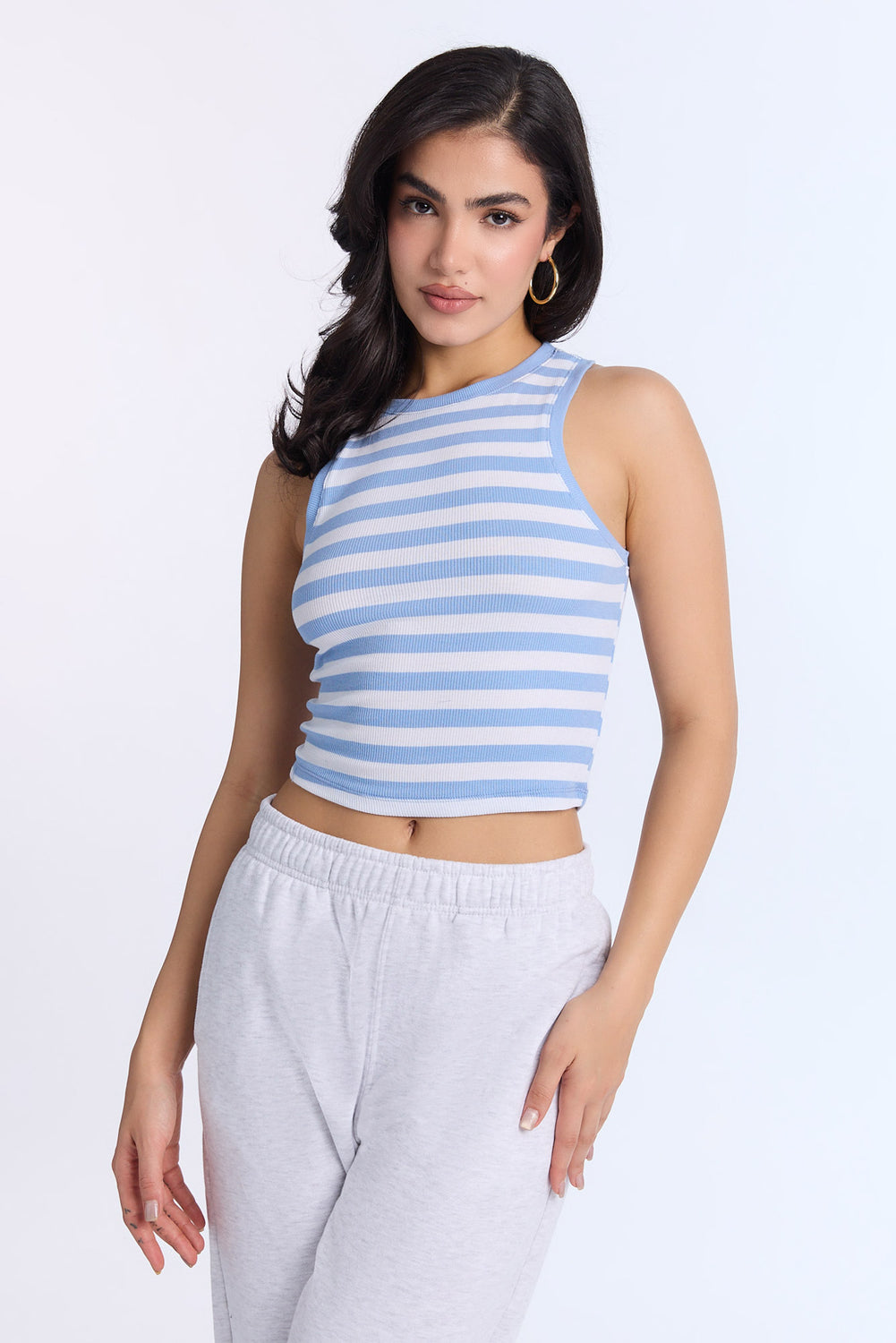 AERO Ribbed High Neck Tank Top AERO Ribbed High Neck Tank Top