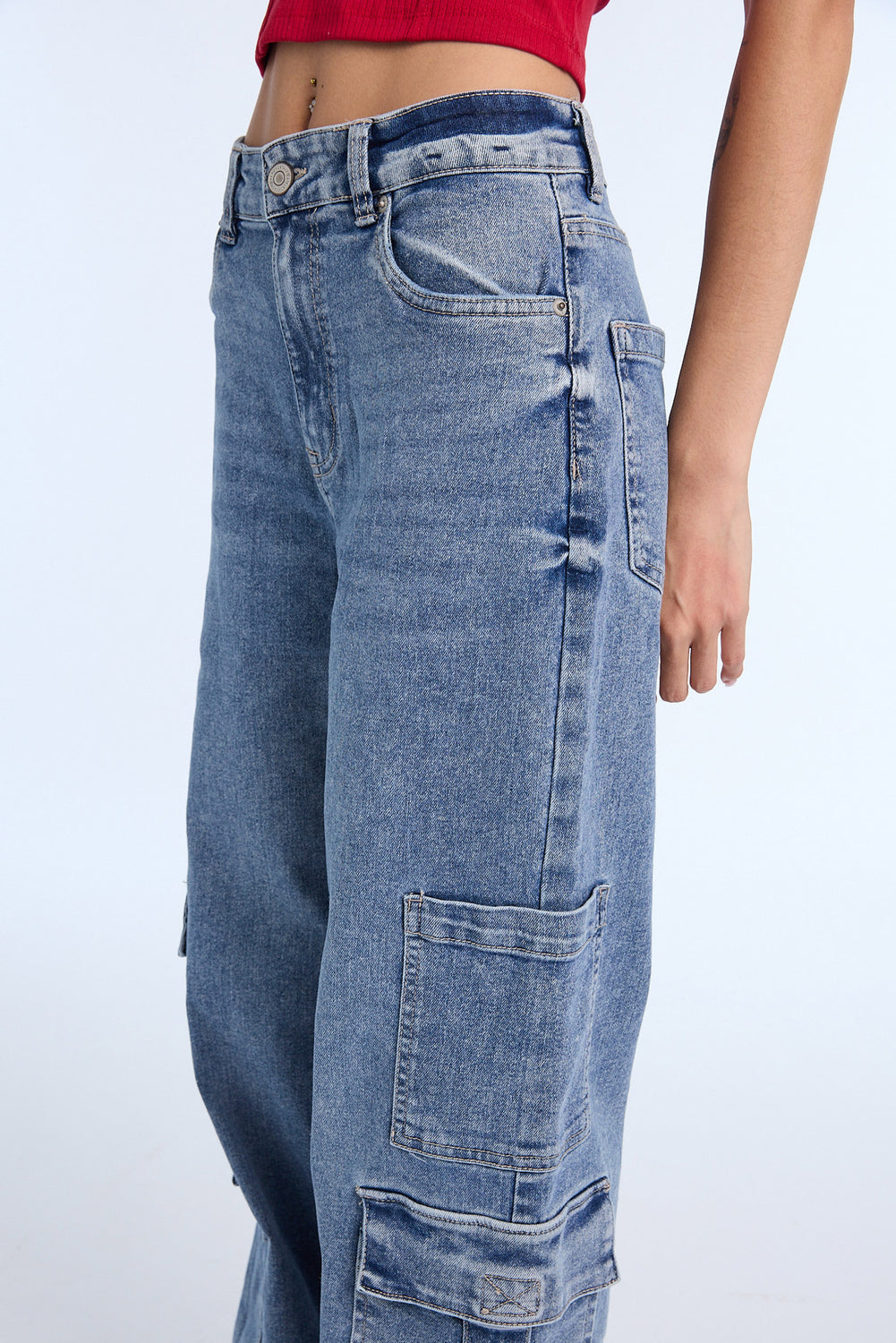 AERO High Rise Baggy Cargo Jeans AERO High Rise Baggy Cargo Jeans