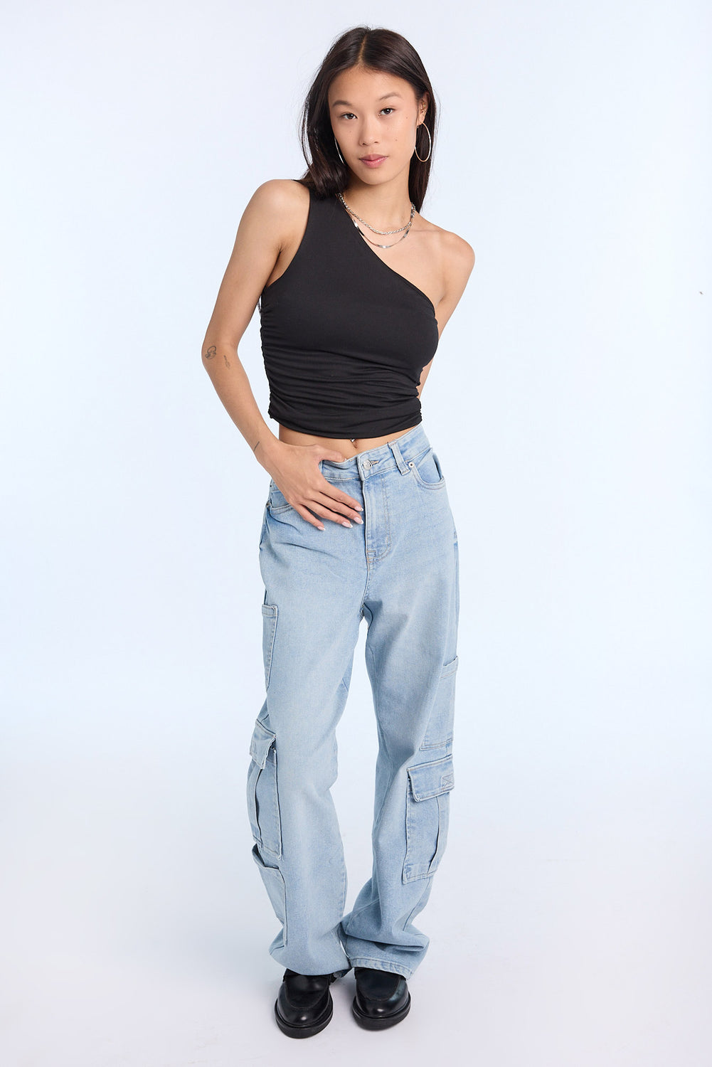 AERO High Rise Baggy Cargo Jeans AERO High Rise Baggy Cargo Jeans