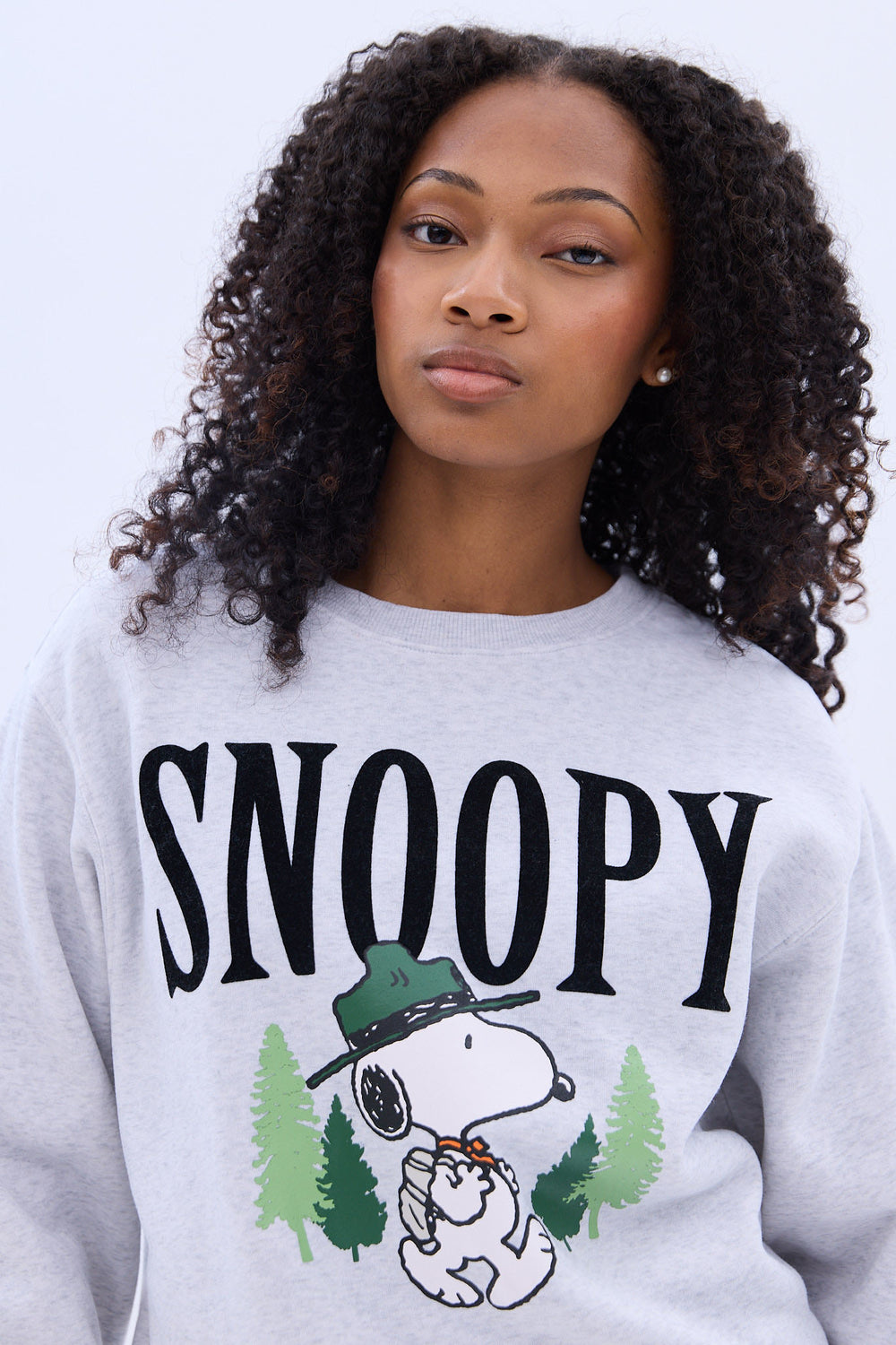 Camp Snoopy Graphic Crewneck Sweatshirt Camp Snoopy Graphic Crewneck Sweatshirt