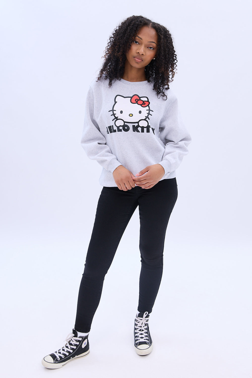 Hello Kitty Peak Graphic Crewneck Sweatshirt Hello Kitty Peak Graphic Crewneck Sweatshirt