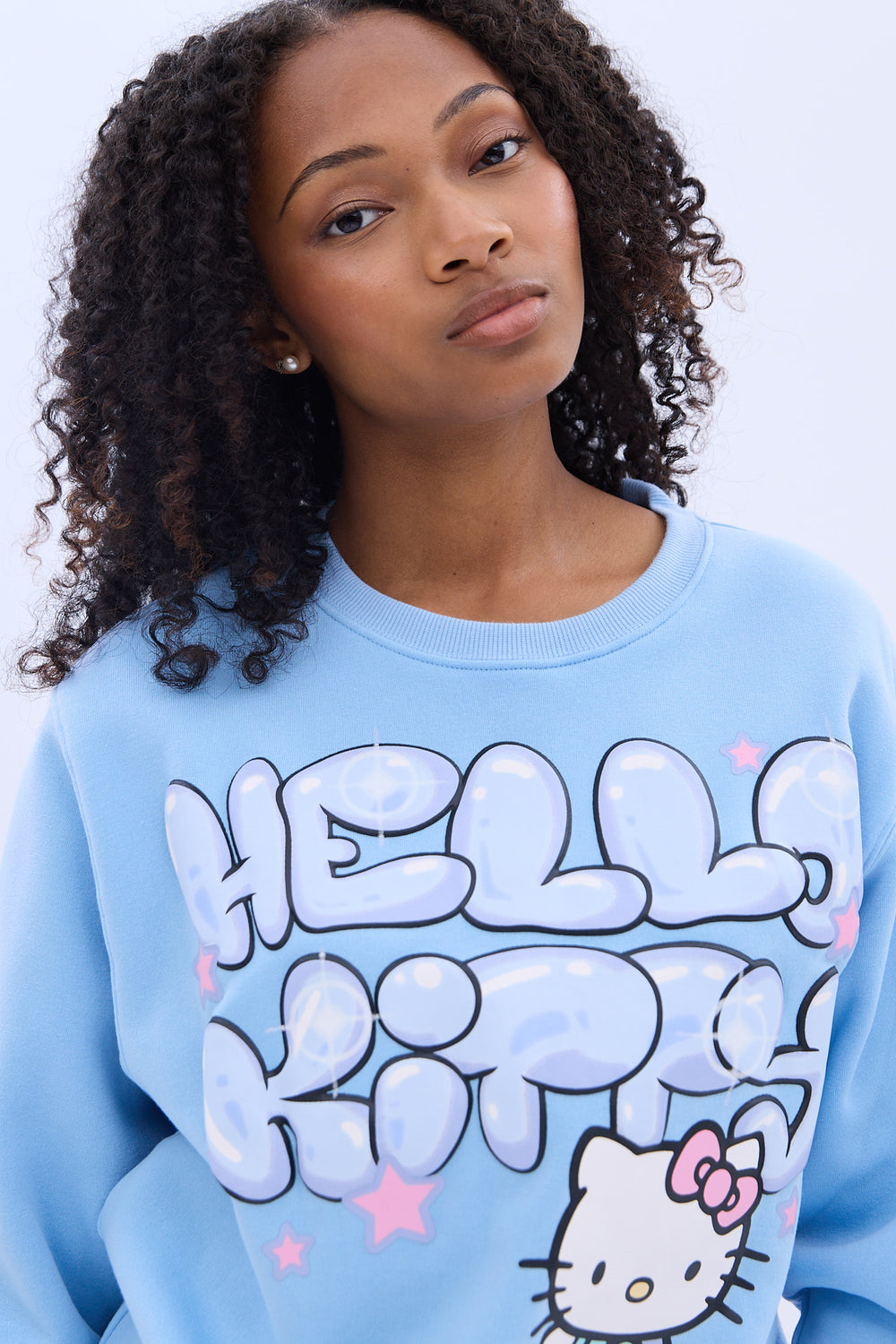 Hello Kitty Graphic Crew Neck Sweatshirt Hello Kitty Graphic Crew Neck Sweatshirt