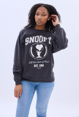 Peanuts Snoopy Self Love Graphic Crewneck Sweatshirt