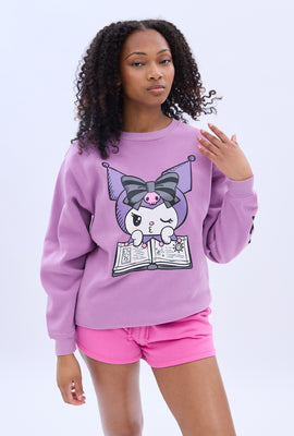 Kuromi Wink Graphic Crewneck Sweatshirt