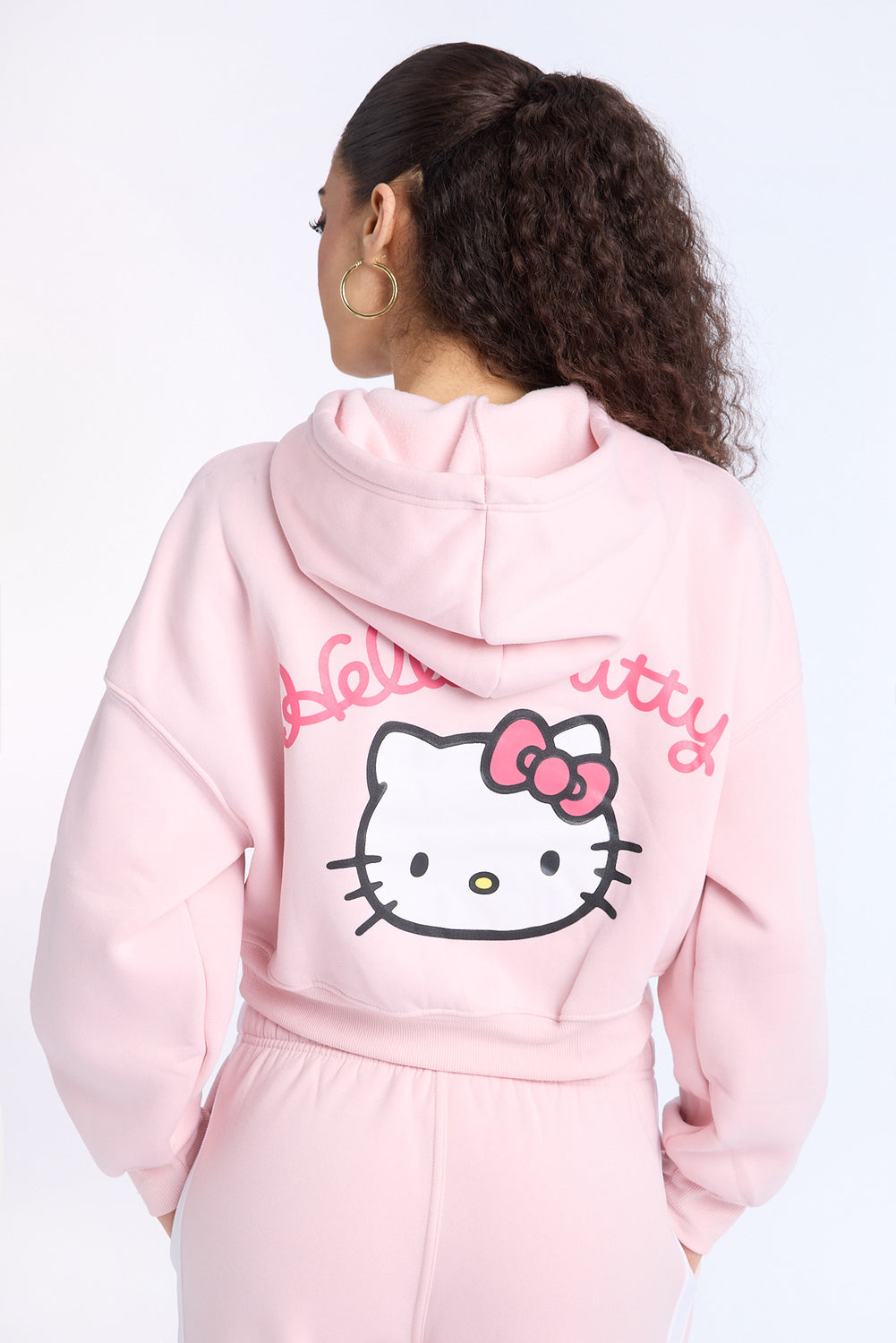 Haut à capuchon à coupe courte Hello Kitty Haut à capuchon à coupe courte Hello Kitty - West49