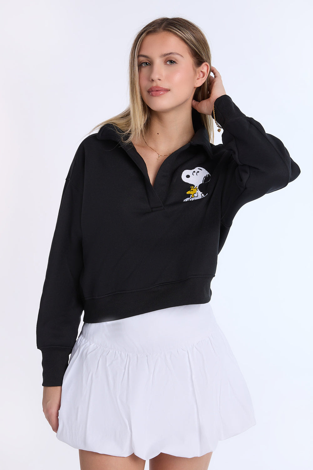 Sweatshirt à col polo Peanuts Sweatshirt à col polo Peanuts - West49