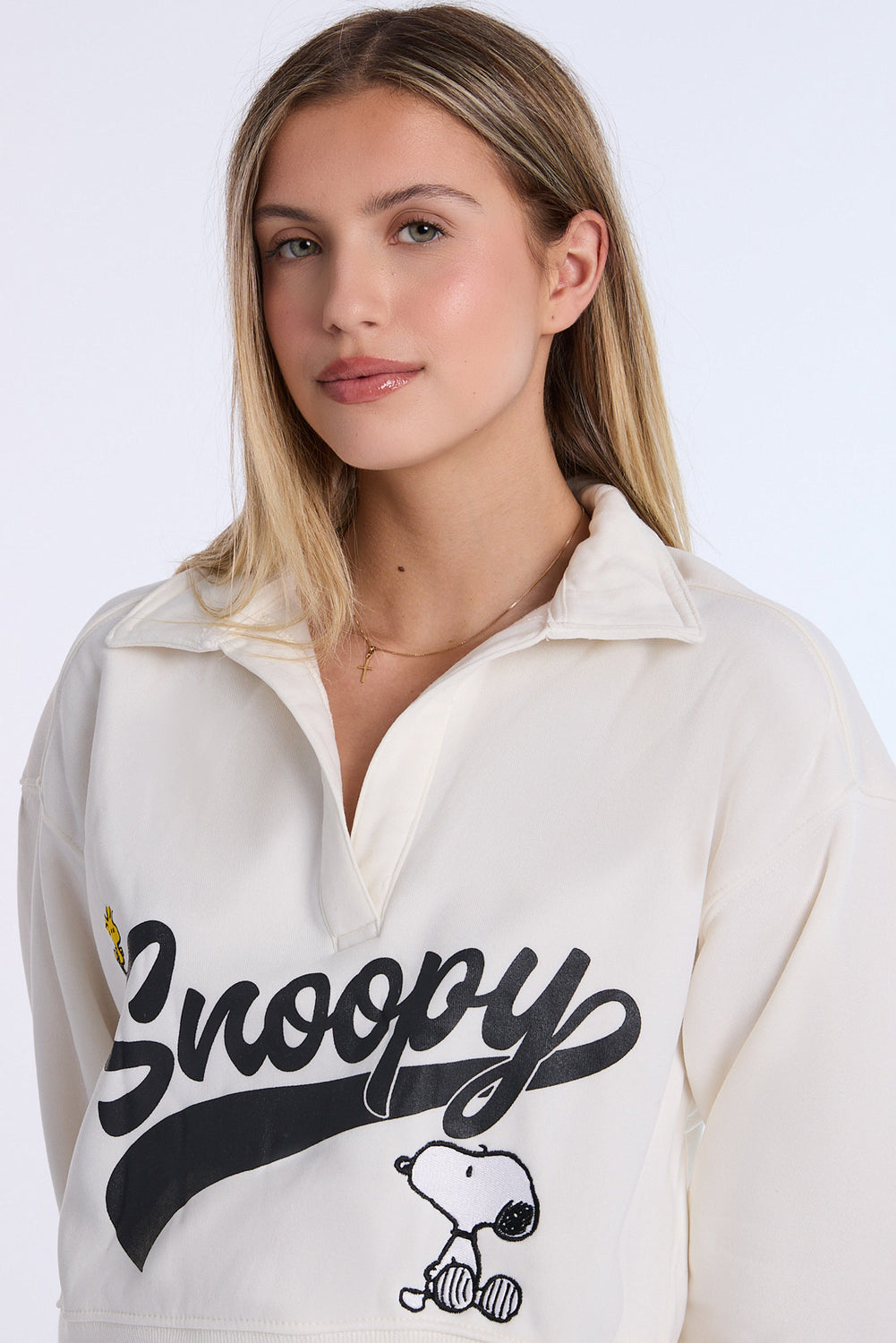 Sweatshirt à col polo Snoopy Peanuts Sweatshirt à col polo Snoopy Peanuts - West49