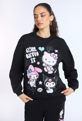 Sweatshirt à col ras du cou imprimé Hello Kitty & Friends