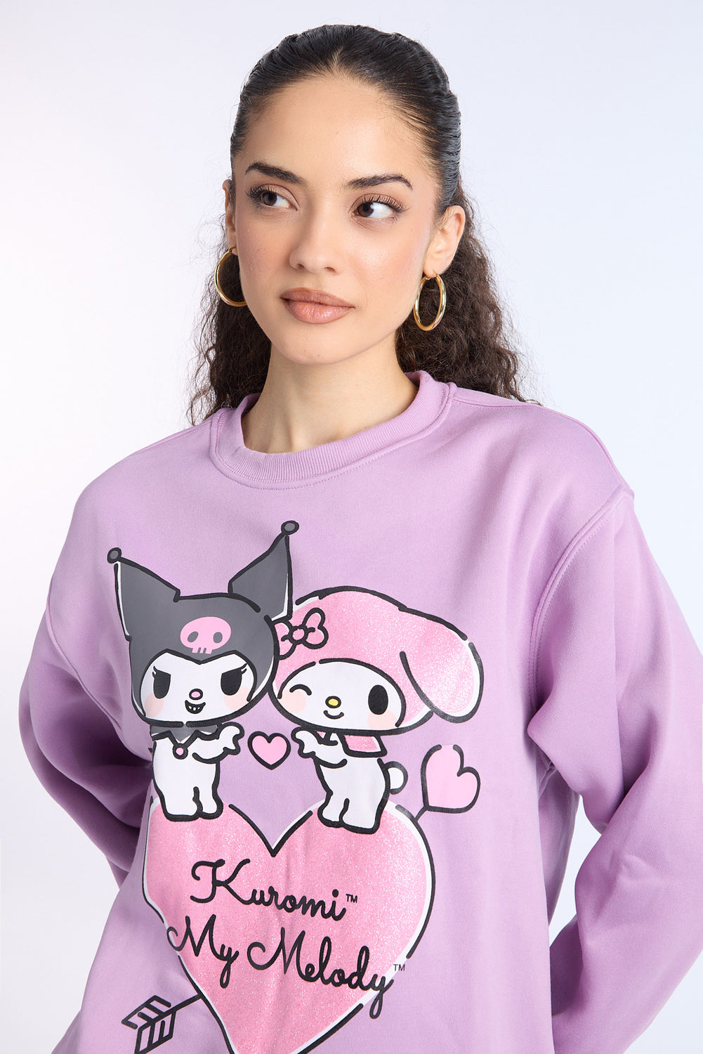 Sweatshirt à col ras du cou imprimé Kuromi Sweatshirt à col ras du cou imprimé Kuromi - West49