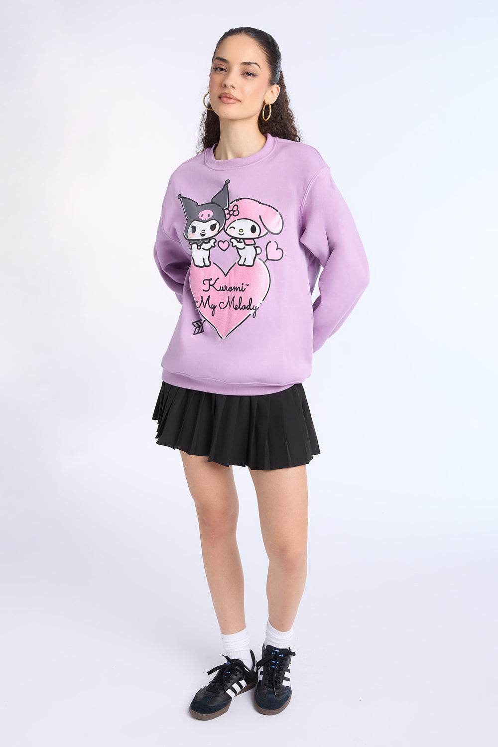 Sweatshirt à col ras du cou imprimé Kuromi Sweatshirt à col ras du cou imprimé Kuromi - West49