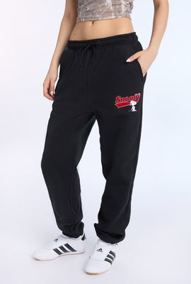 Jogger en molleton imprimé Snoopy