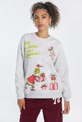 Sweatshirt à col ras du cou imprimé How The Grinch Stole Christmas