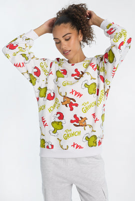 Sweatshirt à col ras du cou imprimé The Grinch et Max