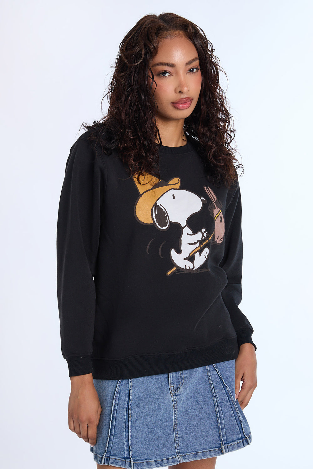 Snoopy Cowboy Crewneck Sweatshirt Snoopy Cowboy Crewneck Sweatshirt - West49