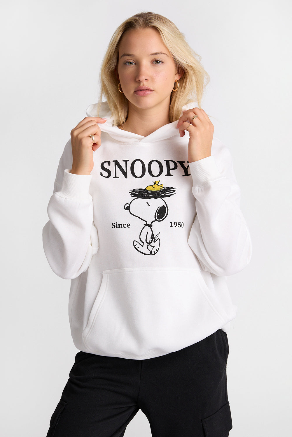 Peanuts Snoopy Nest Graphic Boyfriend Hoodie Peanuts Snoopy Nest Graphic Boyfriend Hoodie