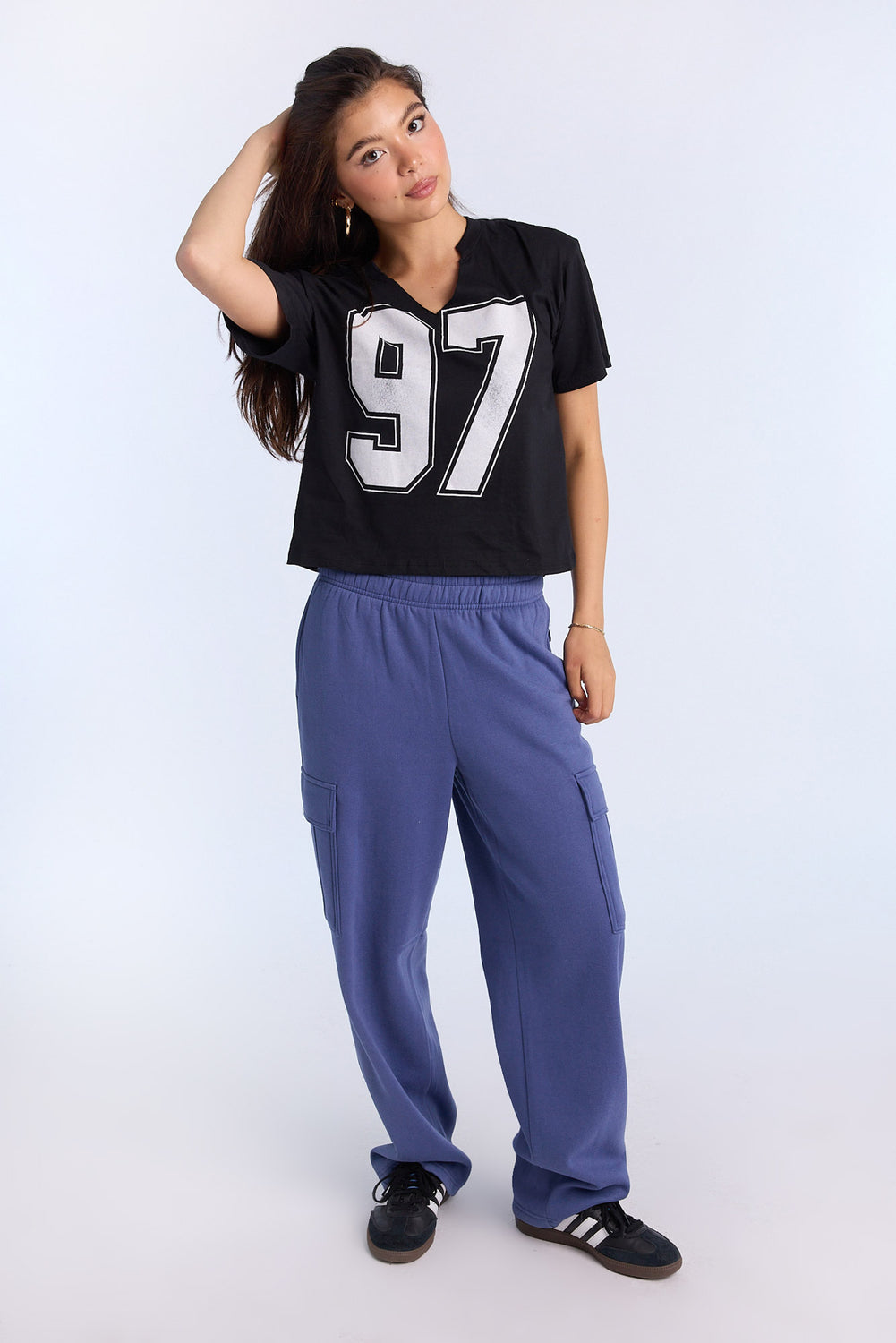 AERO Notch Neck Graphic Oversized Tee AERO Notch Neck Graphic Oversized Tee