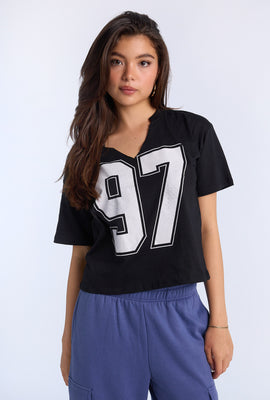 AERO Notch Neck Graphic Oversized Tee