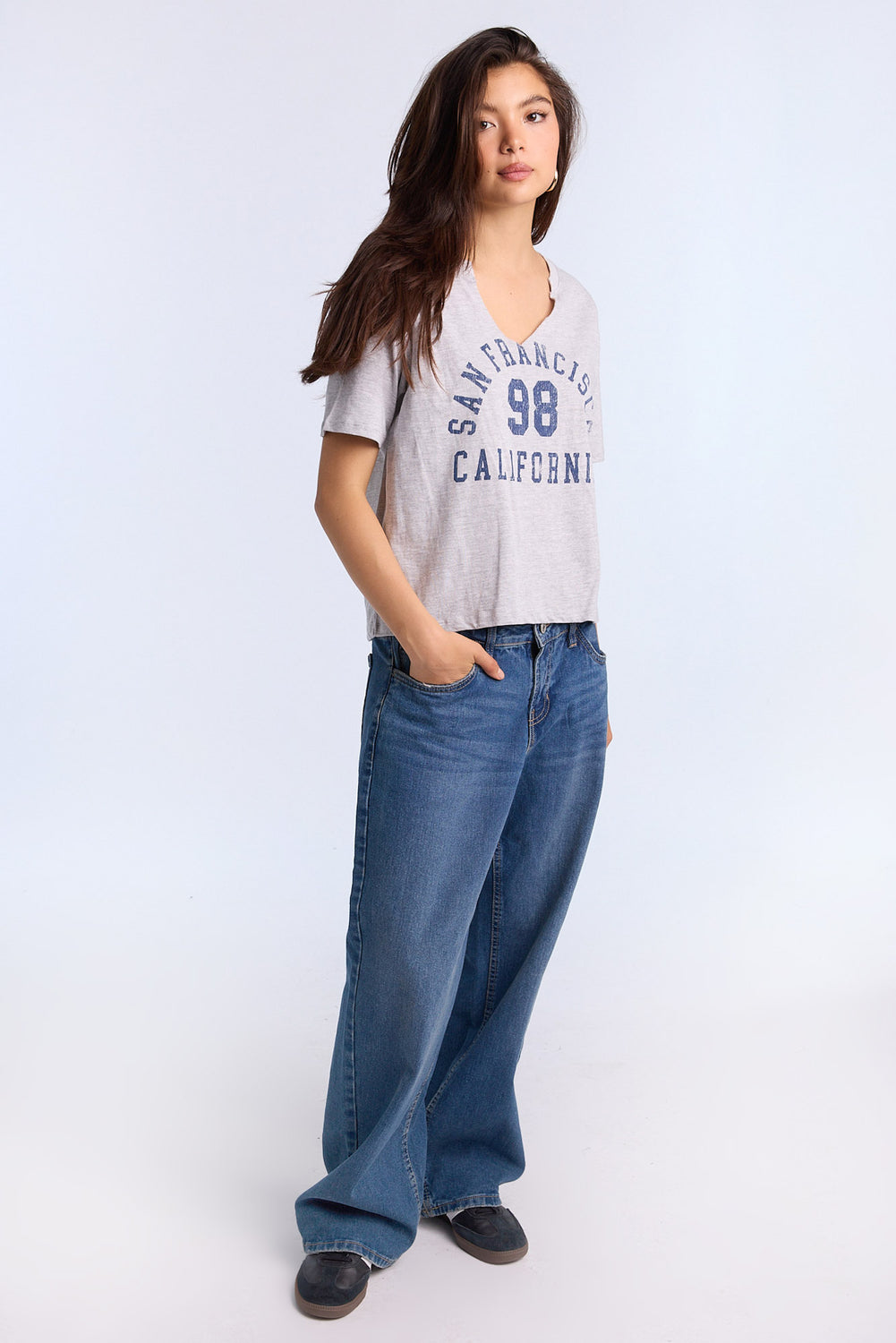 AERO Notch Neck Graphic Oversized Tee AERO Notch Neck Graphic Oversized Tee