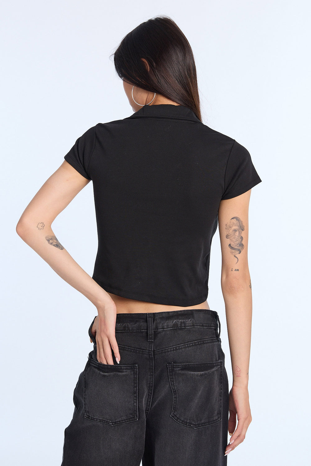 AERO Slim Button-Front Collared Polo AERO Slim Button-Front Collared Polo