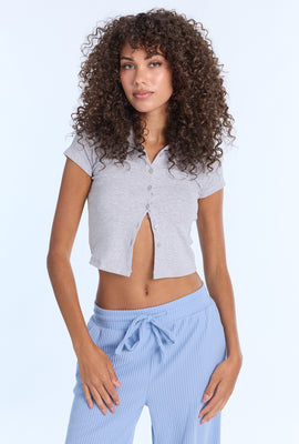 AERO Slim Button-Front Collared Polo