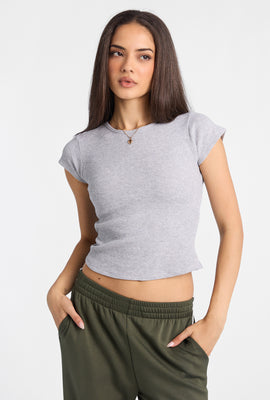 T-shirt court à manches courtes en tricot gaufré AERO