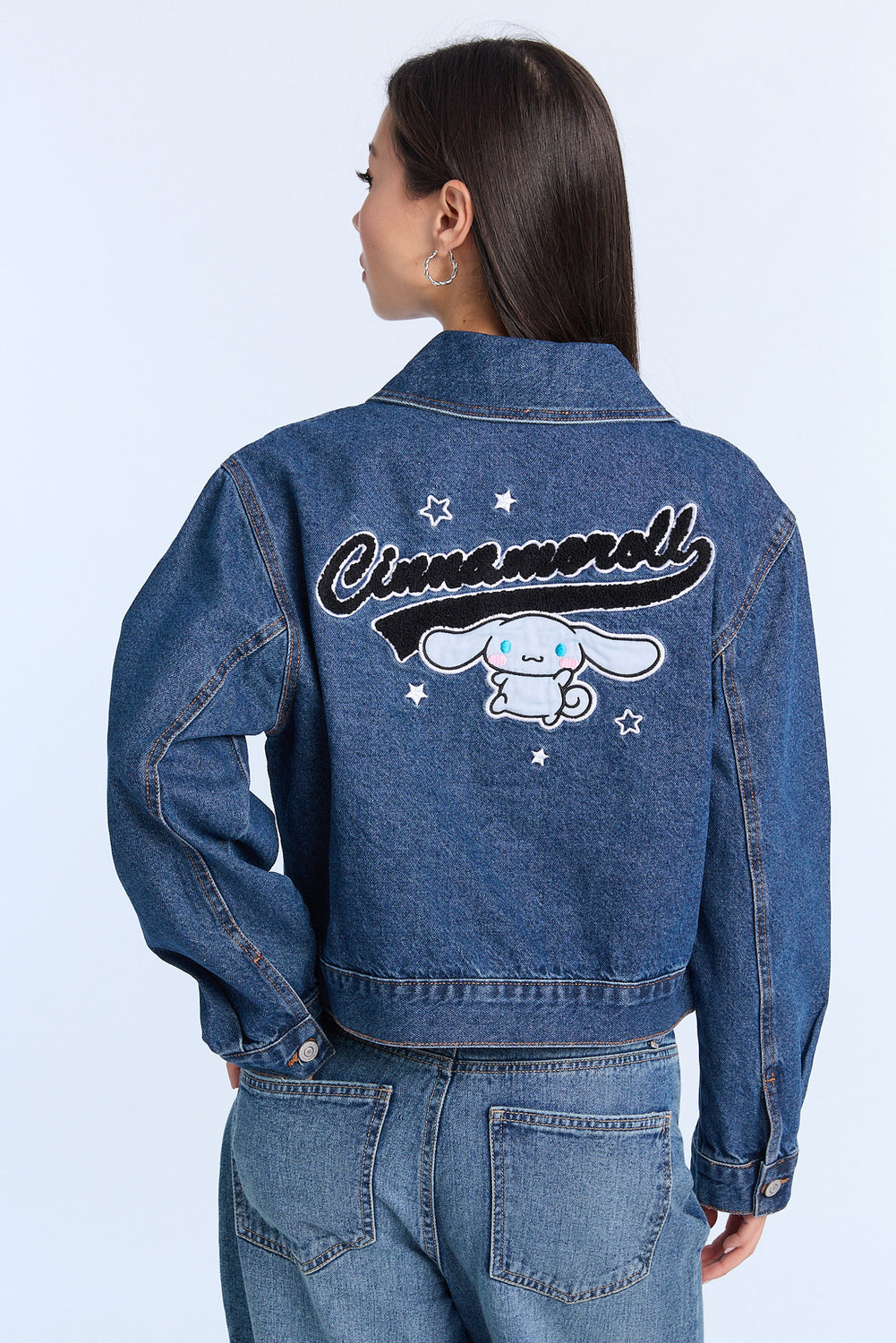 Cinnamoroll Embroidered Denim Jacket Cinnamoroll Embroidered Denim Jacket