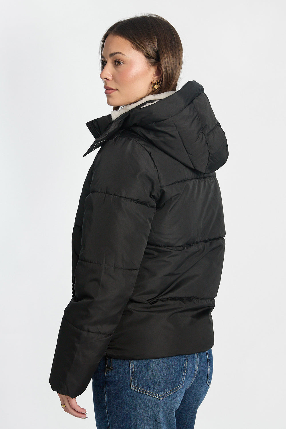 AERO Faux-Fur Lined Midi Puffer Jacket AERO Faux-Fur Lined Midi Puffer Jacket