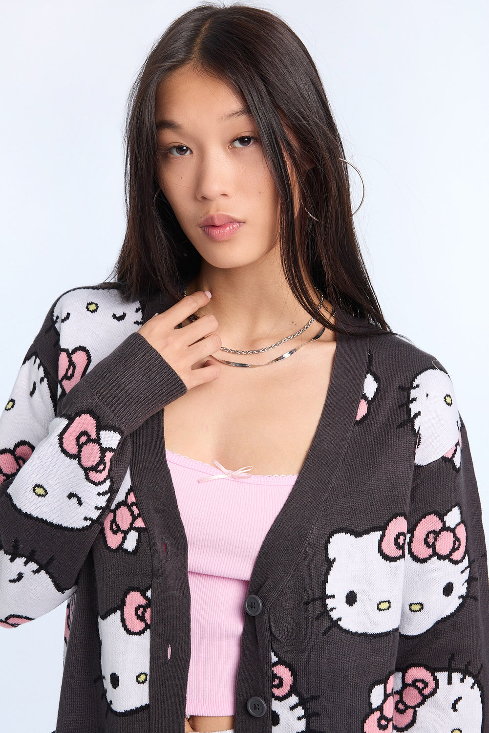 Cardigan à boutons Hello Kitty Cardigan à boutons Hello Kitty