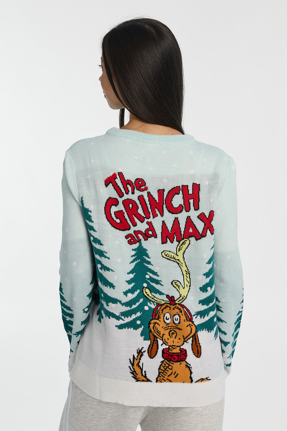 The Grinch And Max Graphic Crewneck Sweater The Grinch And Max Graphic Crewneck Sweater
