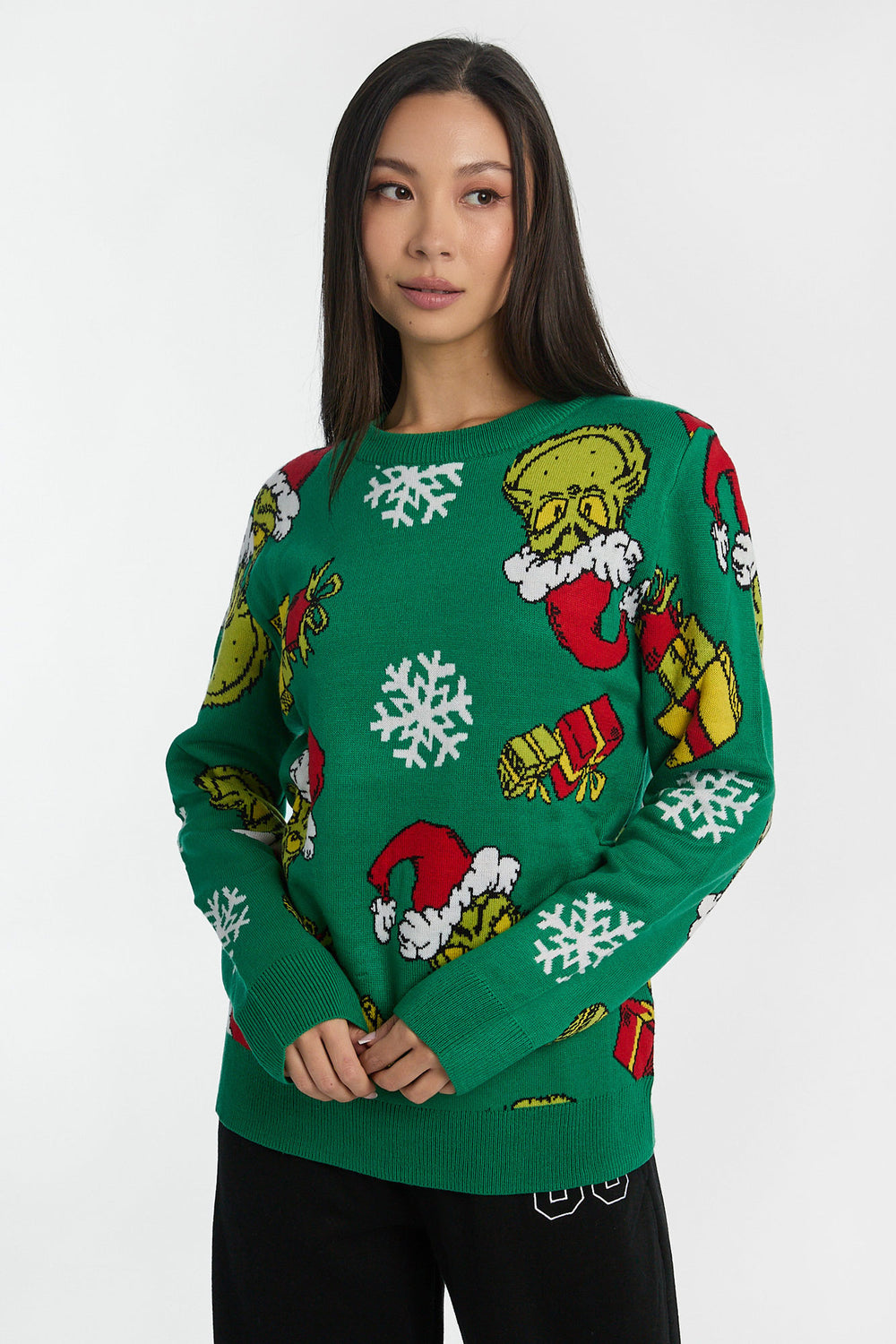 The Grinch Graphic Crewneck Sweater The Grinch Graphic Crewneck Sweater