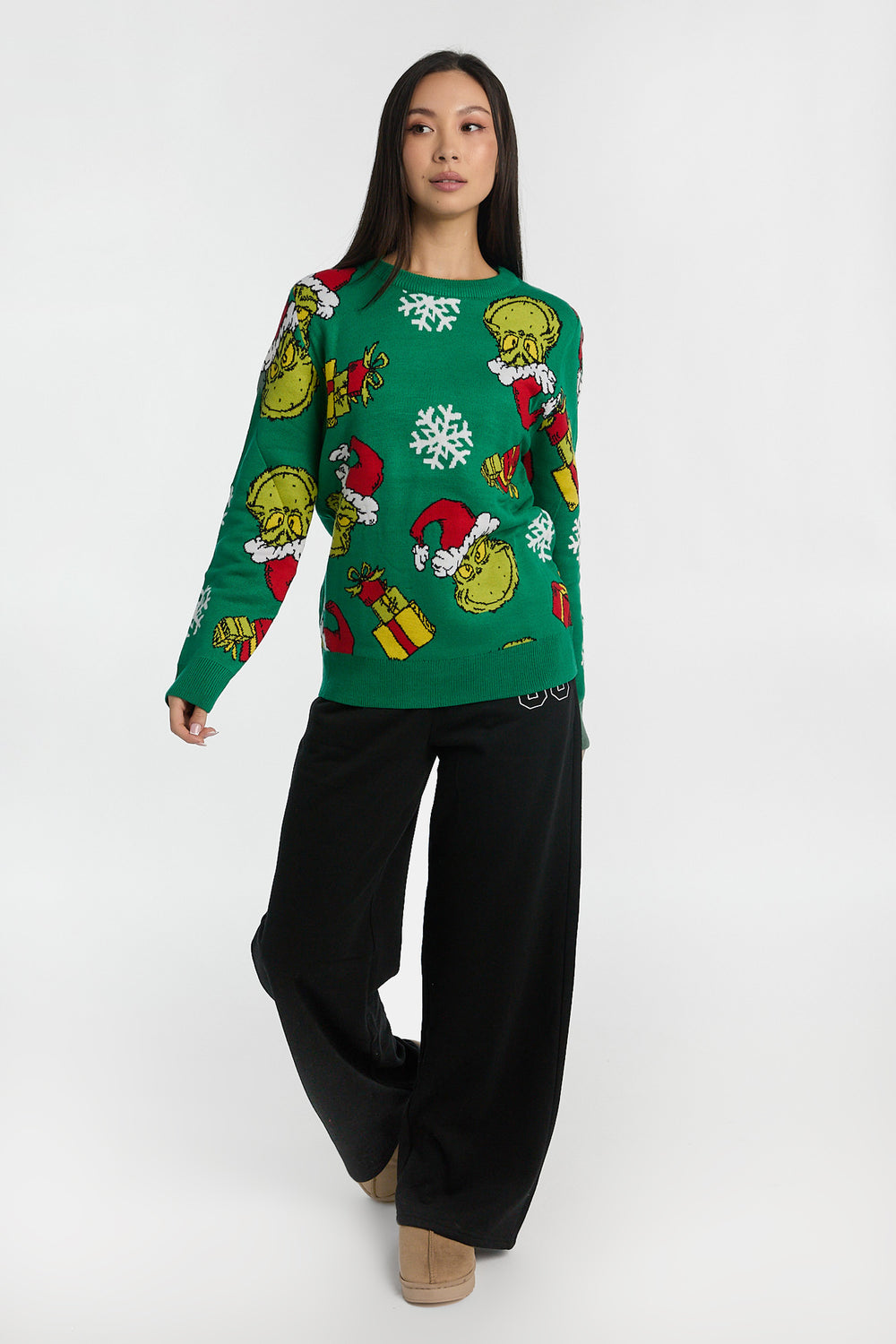 Chandail ras du cou imprimé The Grinch Chandail ras du cou imprimé The Grinch