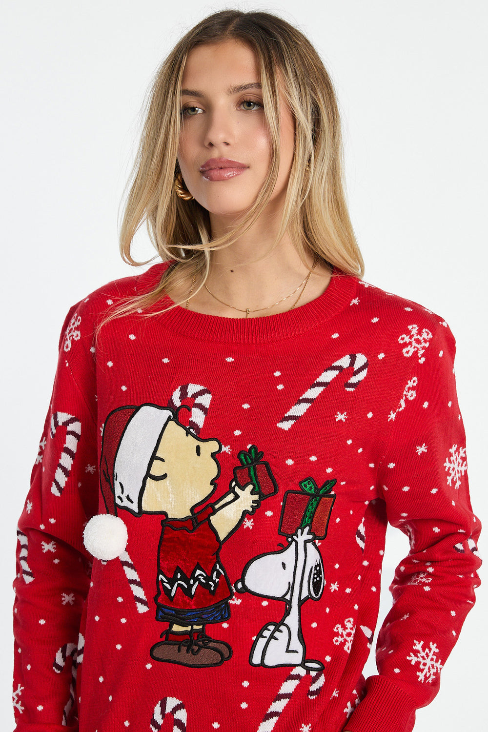 Peanuts Snoopy Graphic Crewneck Sweater Peanuts Snoopy Graphic Crewneck Sweater