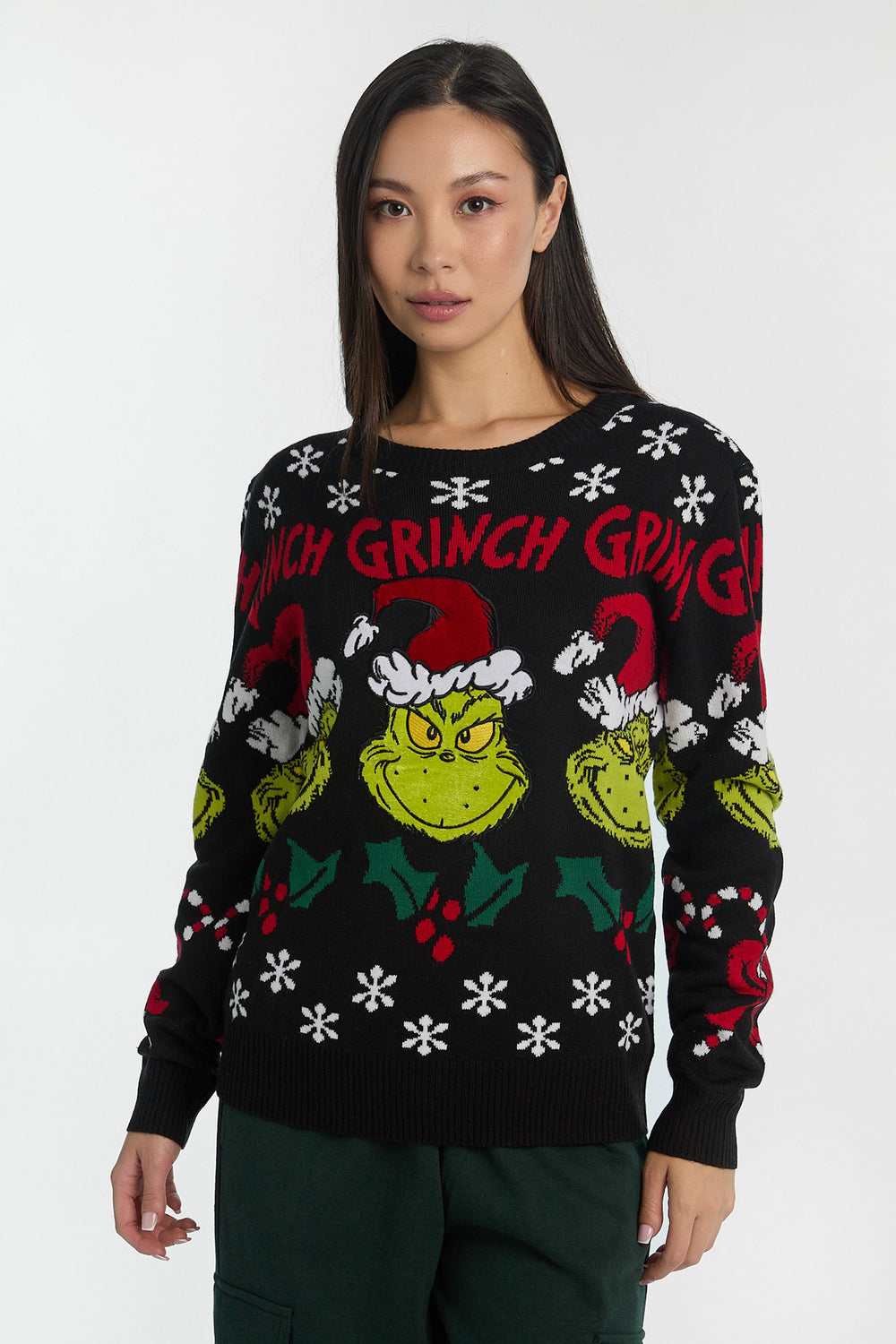 Chandail ras du cou imprimé The Grinch Chandail ras du cou imprimé The Grinch