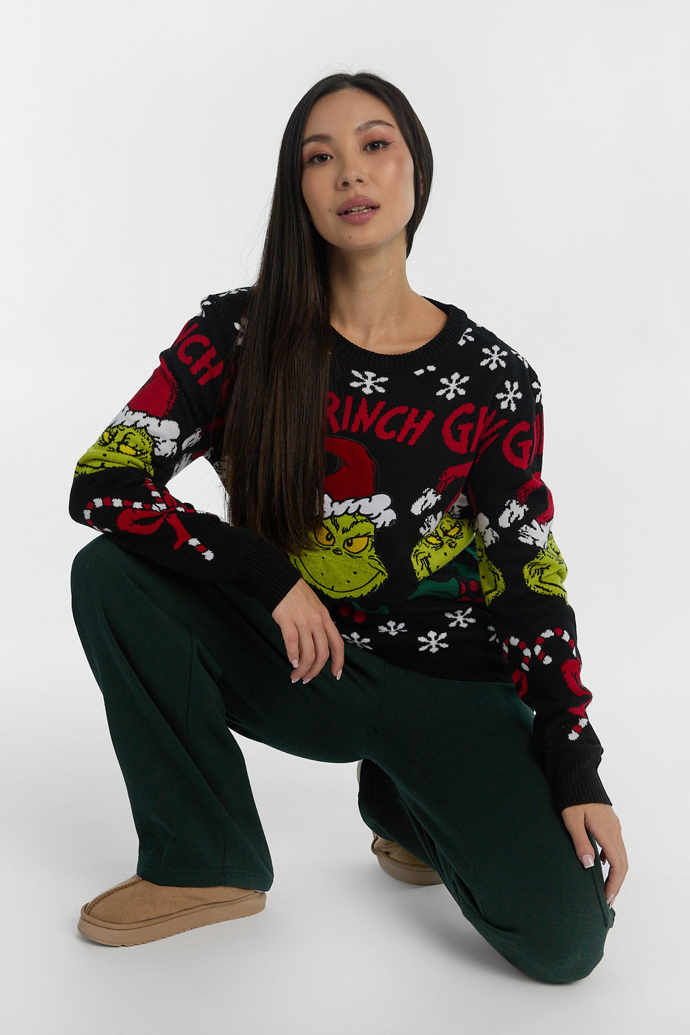 Chandail ras du cou imprimé The Grinch Chandail ras du cou imprimé The Grinch