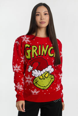 The Grinch Snowflakes Graphic Crewneck Sweater