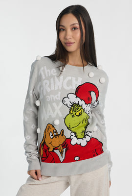 The Grinch & Max Pom Pom Crewneck Sweater