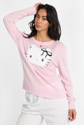 Hello Kitty Bow Graphic Crew Neck Sweater