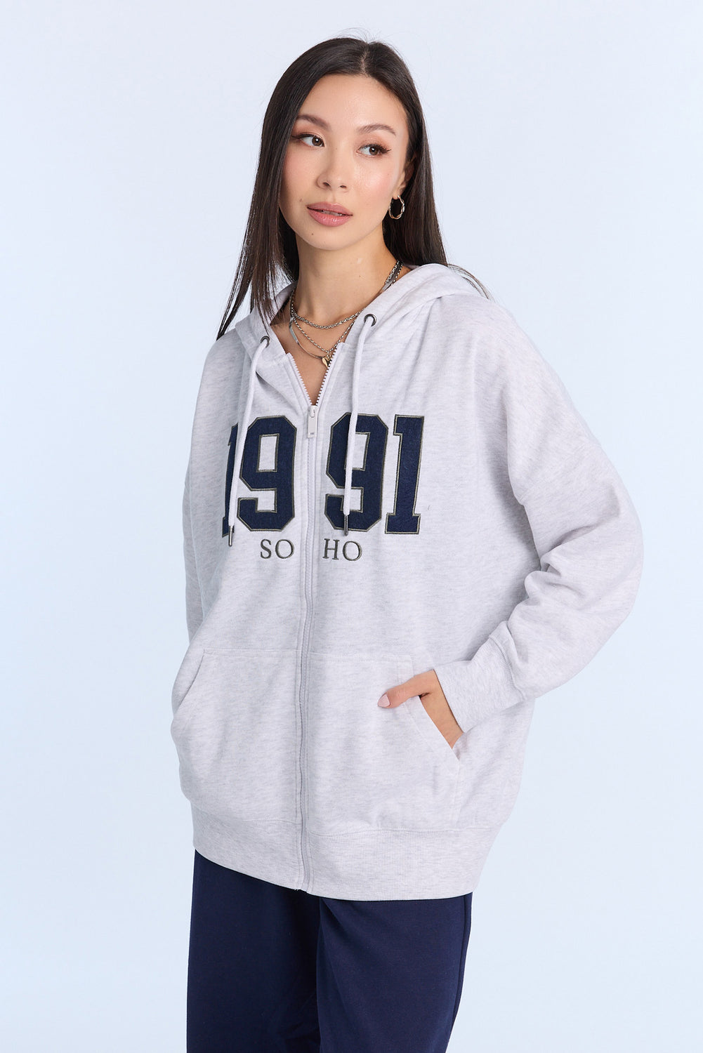 AERO Graphic Oversized Zip-Up Hoodie AERO Graphic Oversized Zip-Up Hoodie