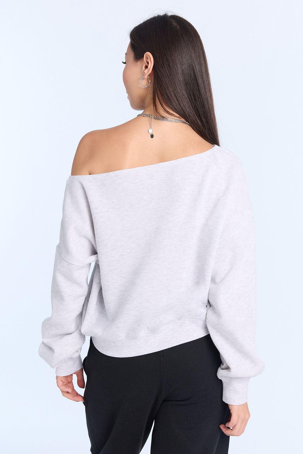 AERO Off-Shoulder Graphic Sweatshirt AERO Off-Shoulder Graphic Sweatshirt