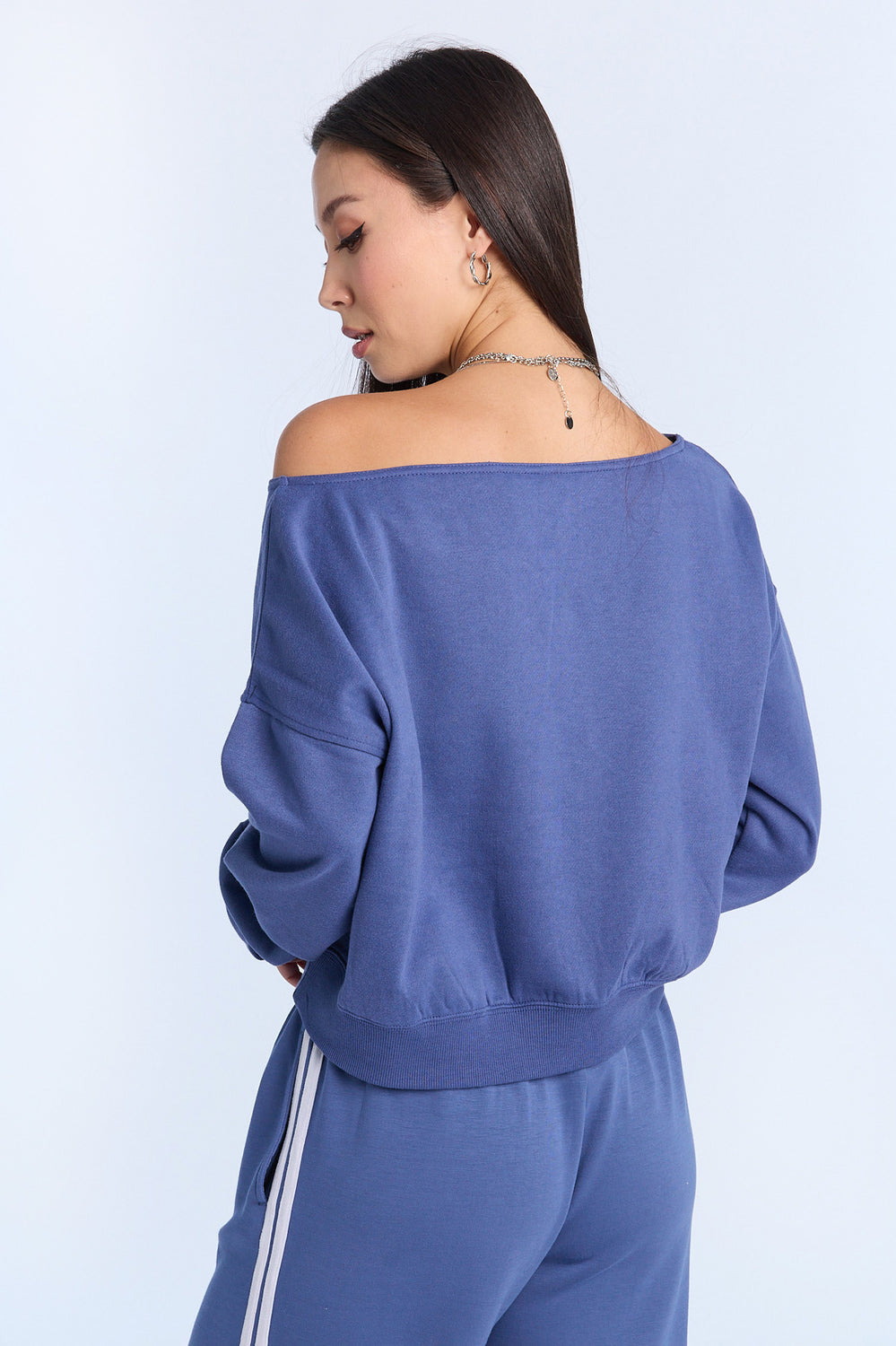 AERO Off-Shoulder Graphic Sweatshirt AERO Off-Shoulder Graphic Sweatshirt