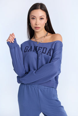 AERO Off-Shoulder Graphic Sweatshirt