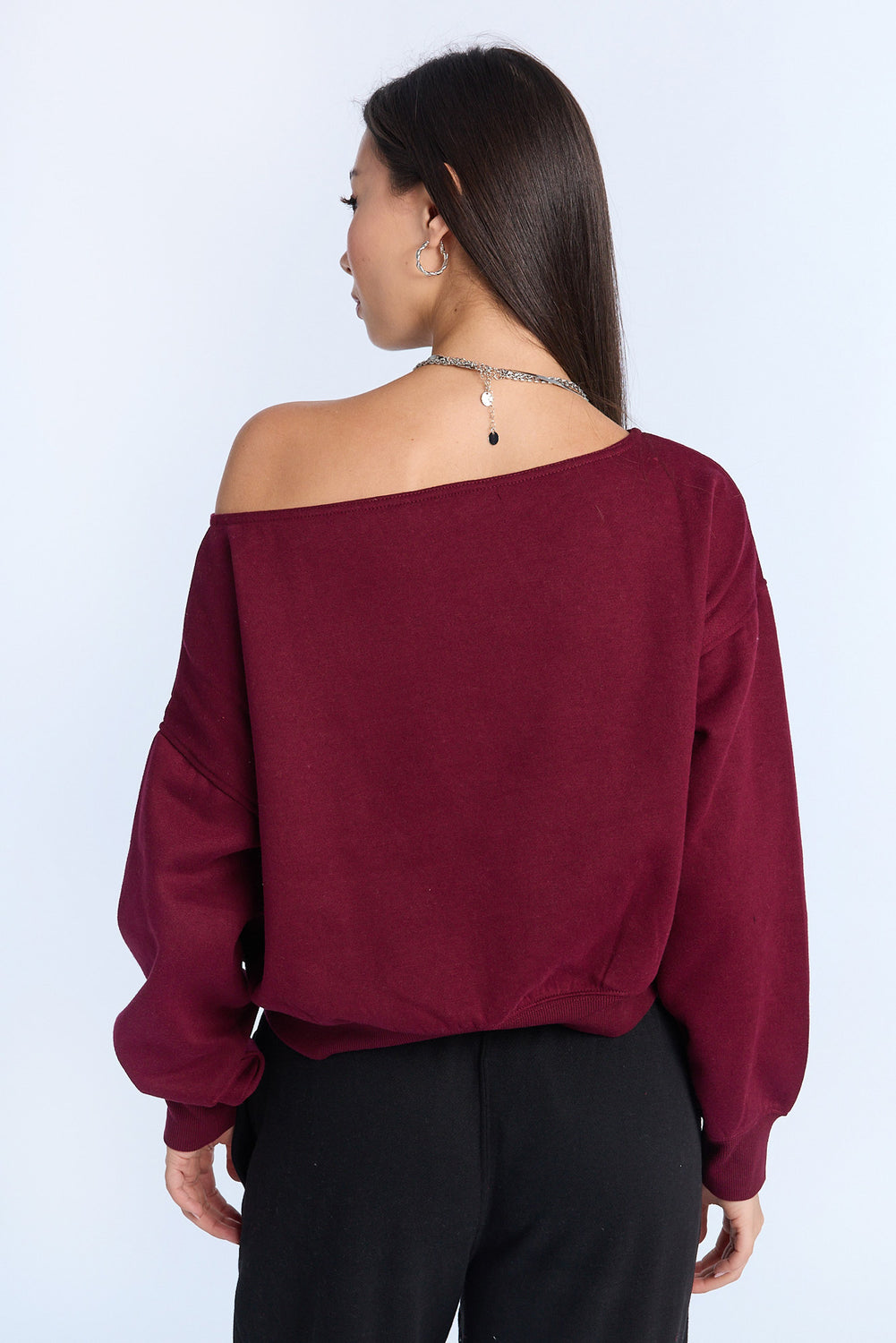 AERO Off-Shoulder Graphic Sweatshirt AERO Off-Shoulder Graphic Sweatshirt
