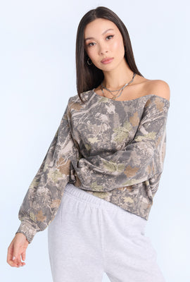 AERO Off-Shoulder Graphic Sweatshirt